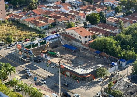Imagem da evolução da obra
