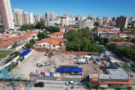 Imagem da evolução da obra