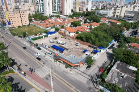 Imagem da evolução da obra