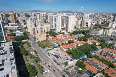 Imagem da evolução da obra
