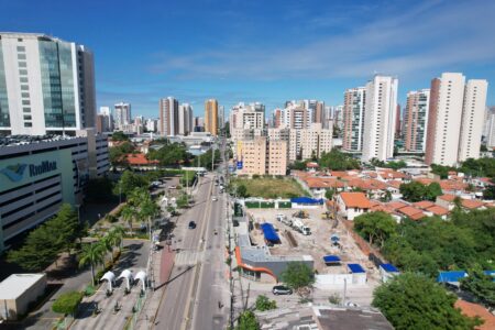 Imagem da evolução da obra